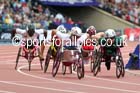 Samantha Kinghorn (Scotland) and Angela Ballard (Australia) in a heat of the womens Para-Sport 1500 metres T54  at the Commonwealth Games, Glasgow. Photo: David T. Hewitson/Sports for All Pics